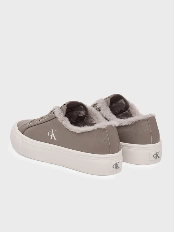 Calvin Klein Vulc Flath Laceup Lth Fur VİZON