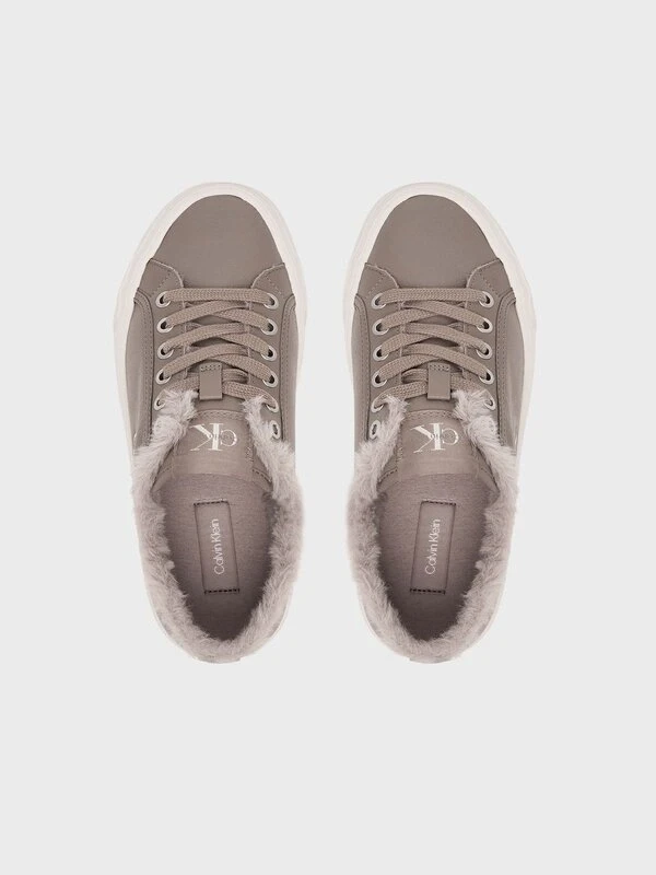 Calvin Klein Vulc Flath Laceup Lth Fur VİZON