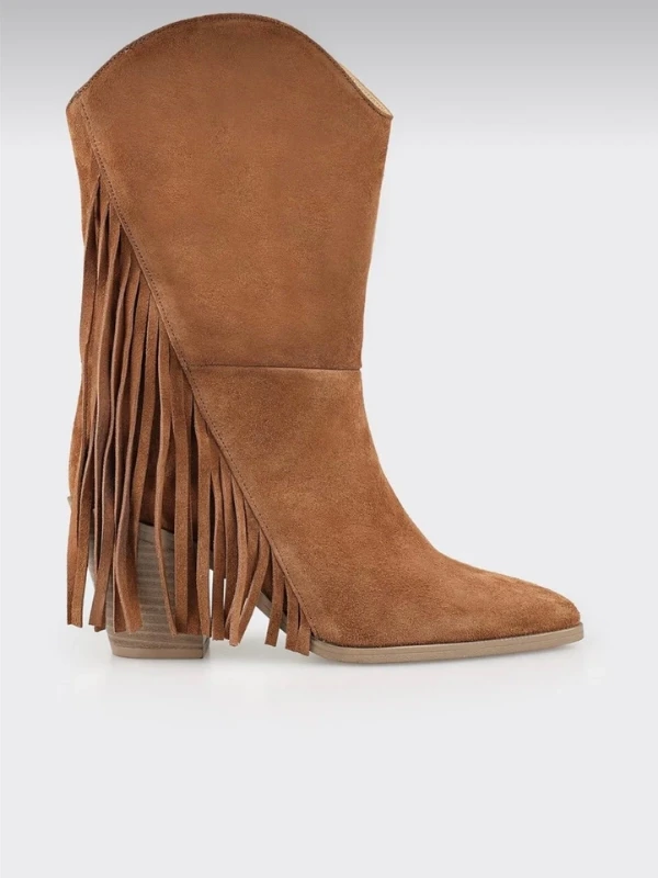 WESTERN SÜET DERİ CAMEL