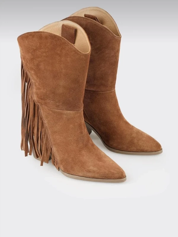 WESTERN SÜET DERİ CAMEL