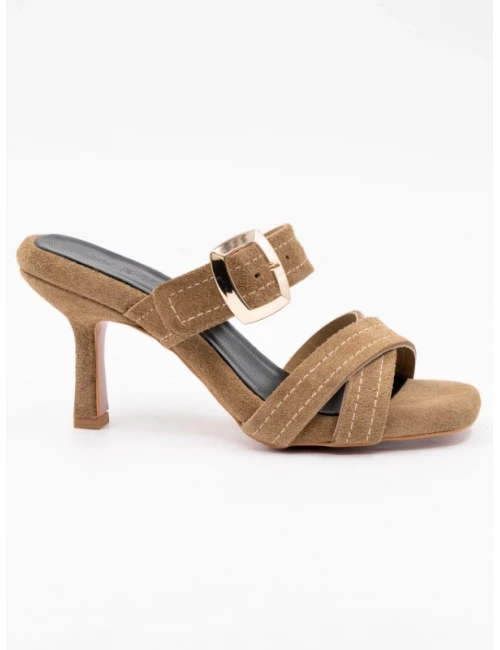 SÜET DERİ TOPUKLU TERLİK YAĞ YEŞİLİ