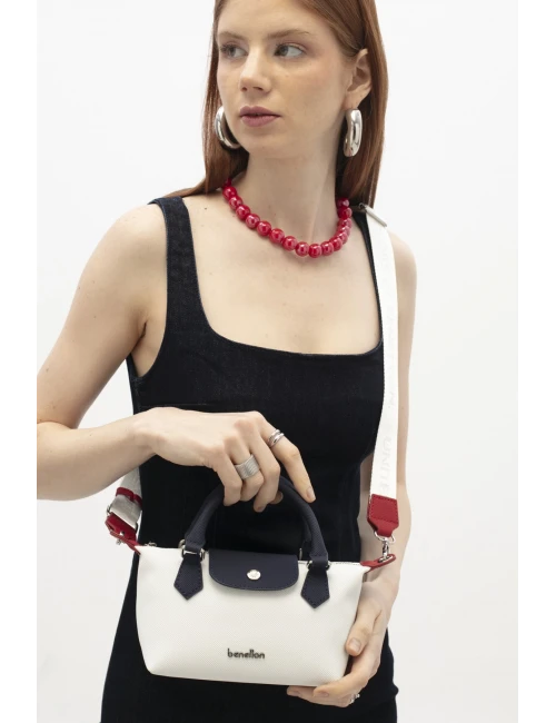United Colors Of Benetton Kadın Çanta BEYAZ-LACİ-KIRMIZI