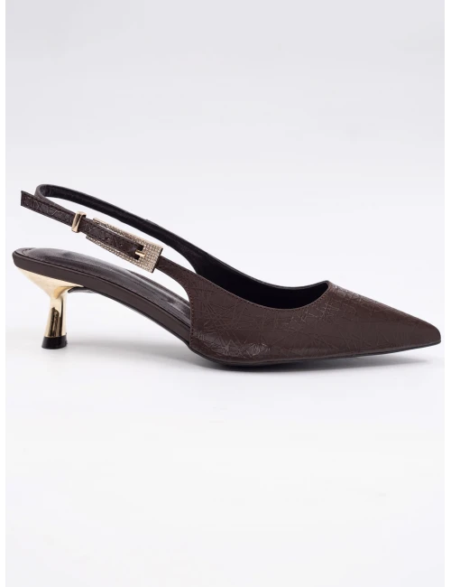 İTHAL KUMAŞ MİNİ TOPUKLU KAHVE