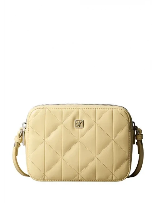 Calvin Klein Quılted Double Zıp Camera Bag SARI