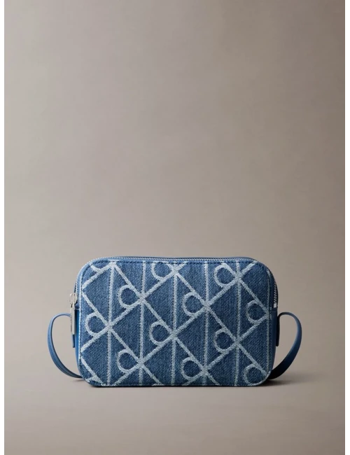 Calvin Klein Emblem Aop Denim Camera Bag DENİM
