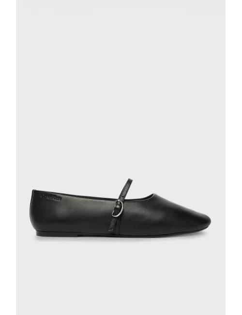 Calvin Klein Oblıque Ballerına Mj Lth SİYAH