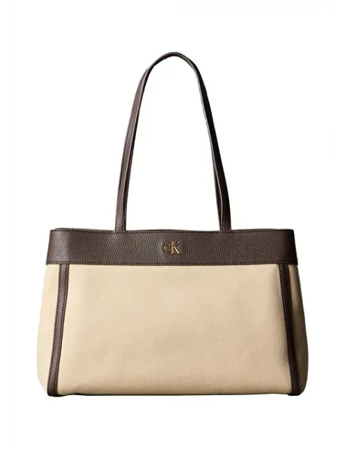 Calvin Klein Canvas Medium Tote KAHVE