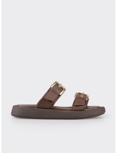 ÇİFT KEMERLİ TERLİK KAHVE