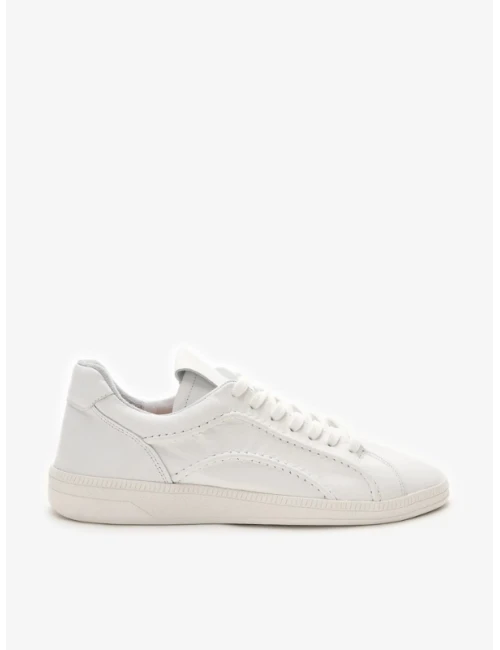 DİKİŞ DETAYLI DERİ SNEAKER BEYAZ
