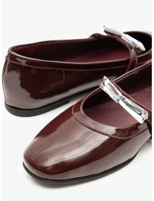 FİYONK DETAY RUGAN DERİ BABET BORDO