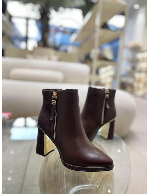 GOLD DETAY TOPUKLU BOT KAHVE