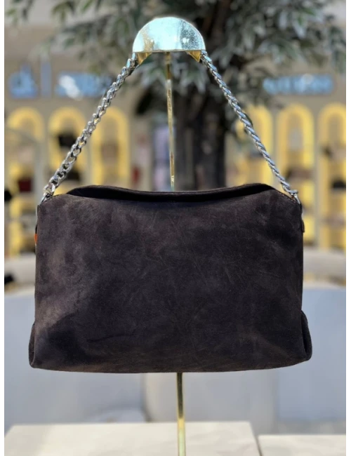 HEYZEN KADIN SÜET DERİ ÇANTA KAHVE