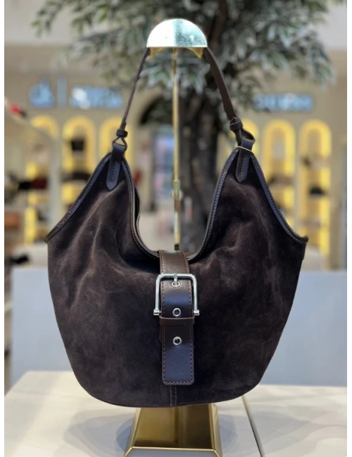 Heyzen Kadın Süet Deri Çanta KAHVE