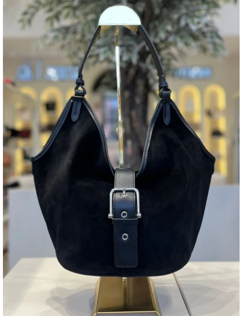 Heyzen Kadın Süet Deri Çanta SİYAH