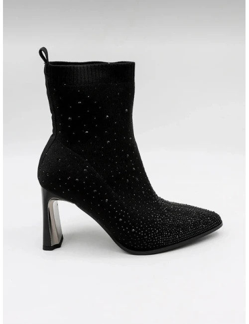 İTHAL TAŞLI TRİKO BOT SİYAH