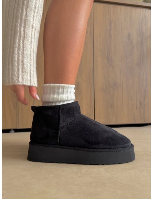 KALIN TABAN KÜRKLÜ BOT SİYAH