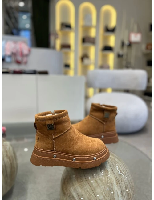 KALIN TABAN KÜRKLÜ SÜET DERİ BOT TABA