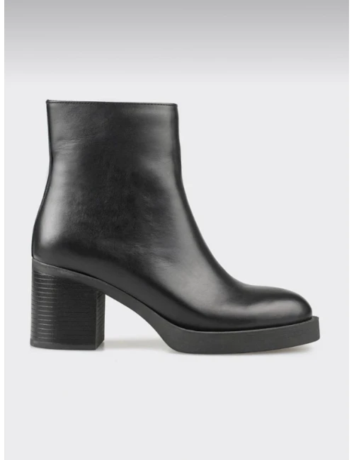 KALIN TOPUKLU DERİ BOT SİYAH