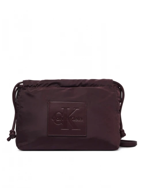 NYLON DRAWSTRING SMALL CROSSBODY BORDO