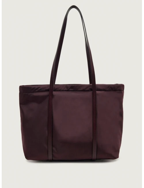 NYLON MEDIUM TOTE BORDO