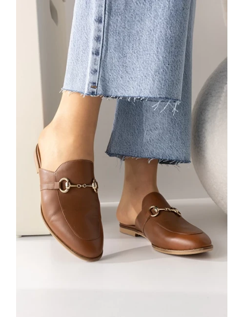 ÖNÜ KAPALI GOLD DETAYLI TERLİK  TABA