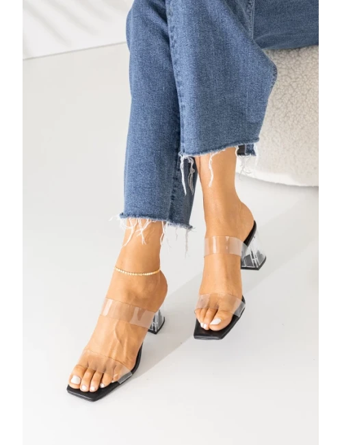 ŞEFFAF BANTLI TOPUKLU TERLİK