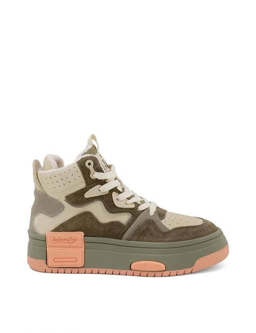 TABAN RENK DETAYLI İÇİ KÜRKLÜ HAKİ