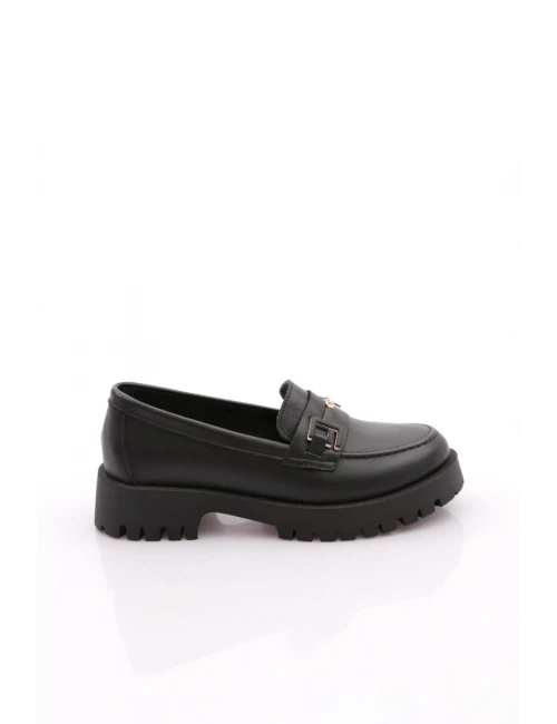TOKA DETAY DERİ LOAFER SİYAH