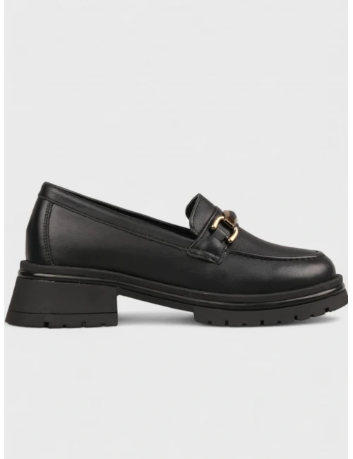 TOKA DETAY DERİ LOAFER SİYAH