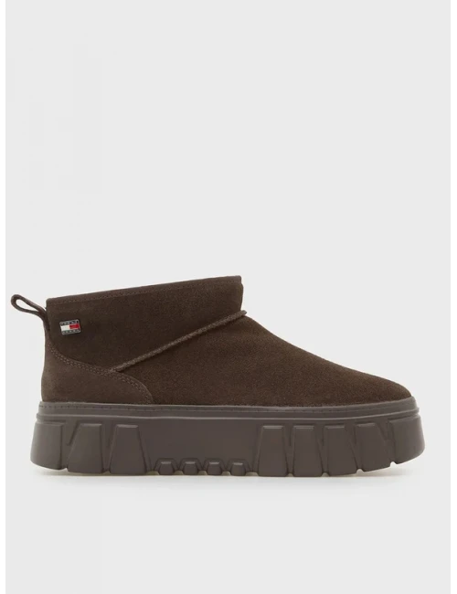 Tommy Hilfiger Suede Platform Boots Wl KAHVE