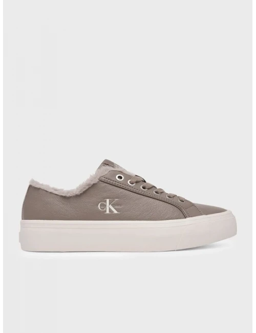 Calvin Klein Vulc Flath Laceup Lth Fur VİZON