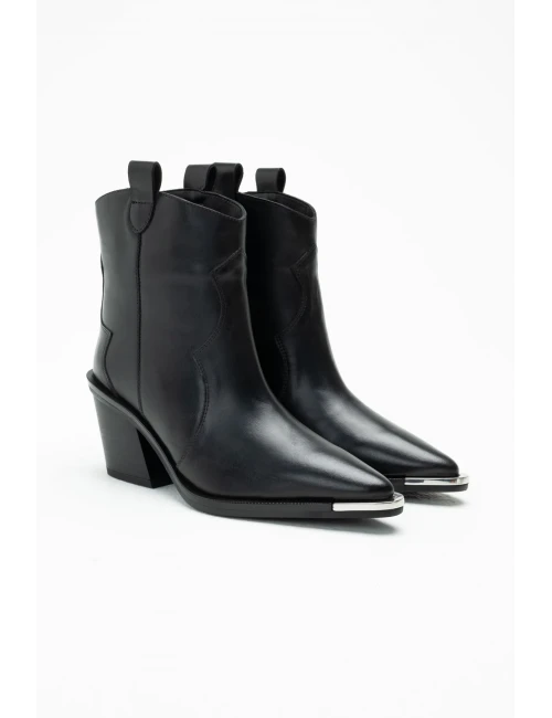 WESTERN DERİ BOT SİYAH