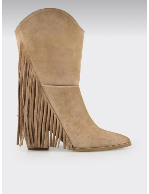 WESTERN SÜET DERİ BEJ