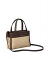 Calvin Klein Canvas Mini Tote Crossbody KAHVE