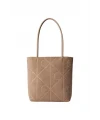 Calvin Klein Emblem Aop Suede Small Tote VİZON