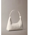 Calvin Klein Foil Logo Shoulder Bag BEYAZ