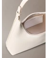 Calvin Klein Foil Logo Shoulder Bag BEYAZ