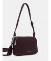 Calvin Klein Monogram Baskılı Dokulu Çanta BORDO