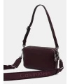 Calvin Klein Monogram Baskılı Dokulu Çanta BORDO