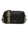 Calvin Klein Monogram Baskılı Dokulu Çanta SİYAH