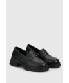 CİLT DERİ KADIN LOAFER SİYAH