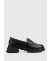 CİLT DERİ KADIN LOAFER SİYAH