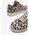DİKİŞ DETAYLI DERİ SNEAKER LEOPAR