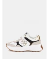 Guess Luckei 4G Logolu Süet Detaylı Sneaker BEYAZ-KAHVE