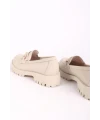 TOKA DETAY DERİ LOAFER KREM