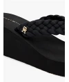Tommy Hilfiger Th Wedge Braıdet Summer Sandalet SİYAH