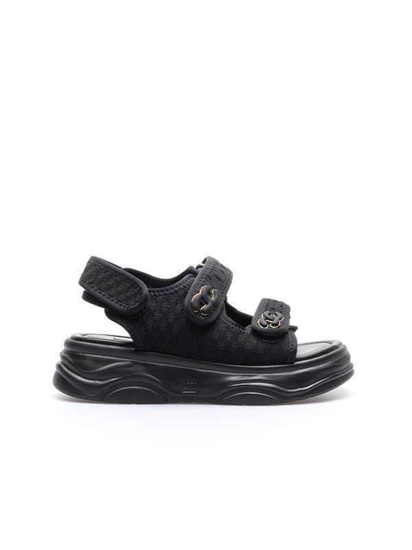 BANT DETAYLI SANDALET SİYAH