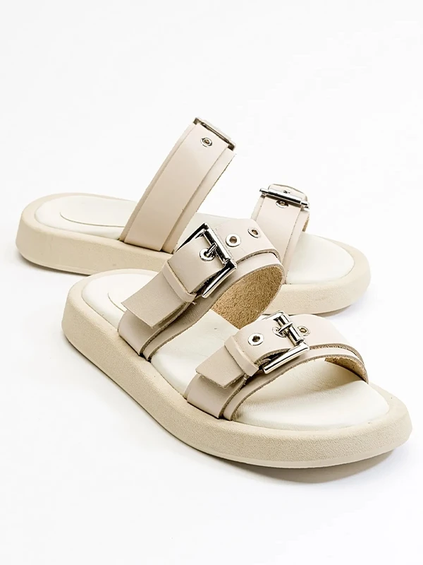 ÇİFT KEMERLİ TERLİK BEJ