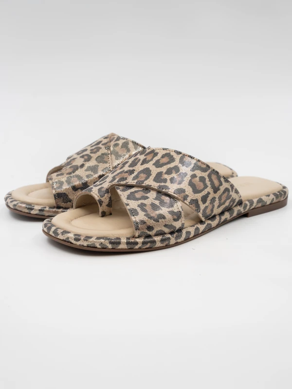 Deri Parmak Arası Terlik LEOPAR