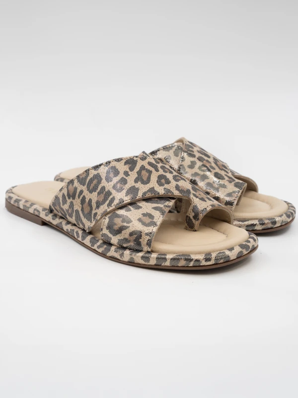 Deri Parmak Arası Terlik LEOPAR